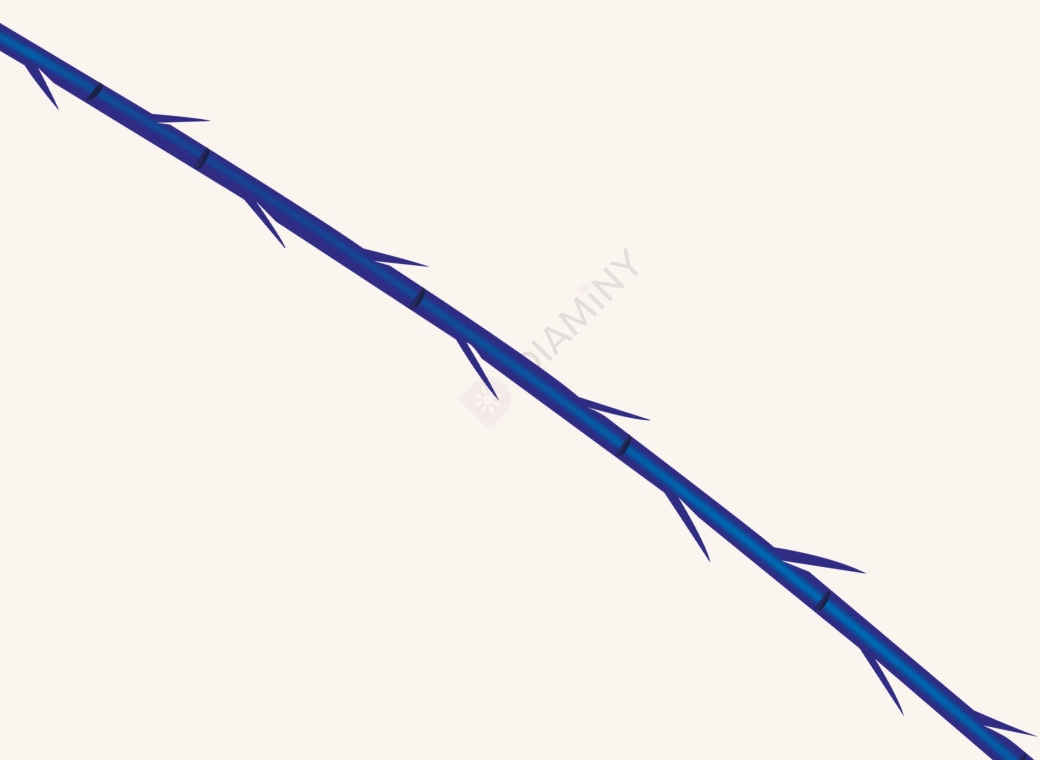 Diaminy Barbed Threads